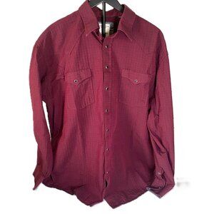 Panhandle Western Shirt Men’s XL Western Wear 100% Cotton Black Pearl Snaps